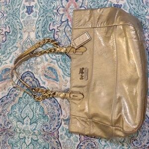 Vintage Gold Coach purse